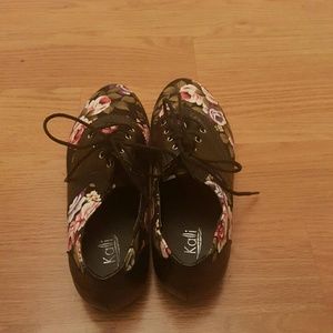 Black and Floral Shoes